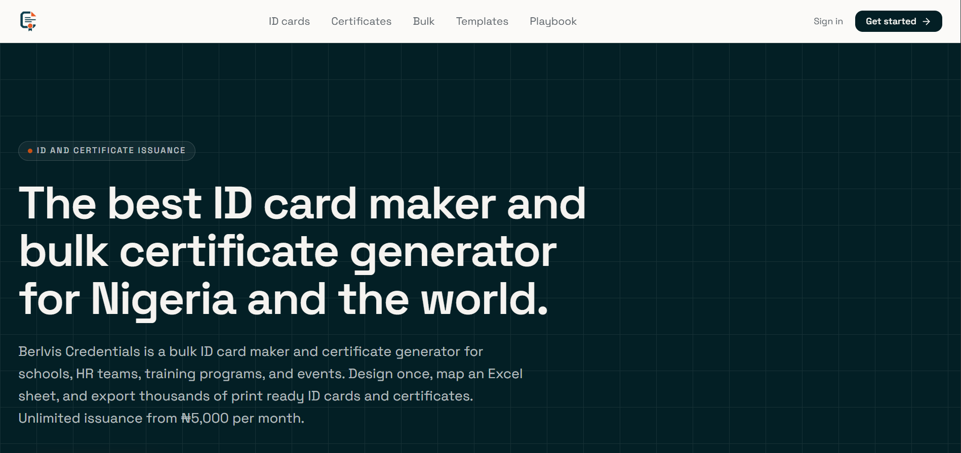 Berlvis Credentials project preview