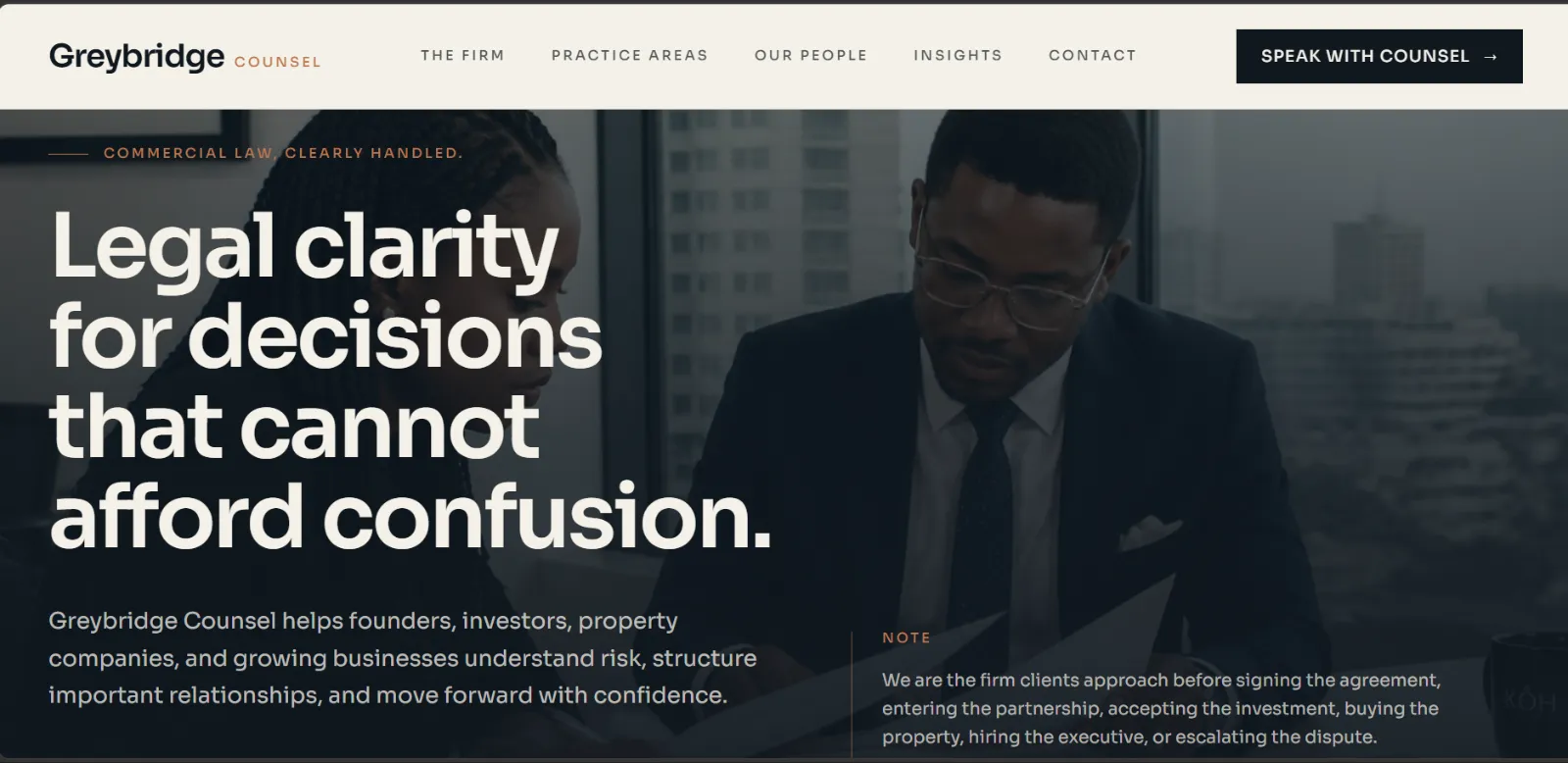 GreyBridge Counsels project preview